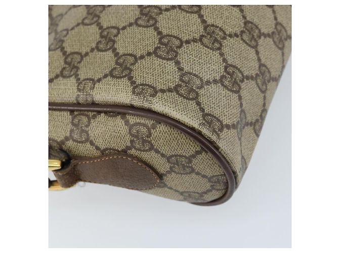 Borsa Sherry Line GG Supreme Web di GUCCI in PVC Beige e Oro 119 02 087 Auth 173208 D'oro - vista 9