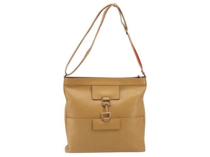 GUCCI Borsa a Spalla Jackie Sherry in Pelle Marrone Oro 001 4094 Auth 172211 Rosso D'oro - vista 13