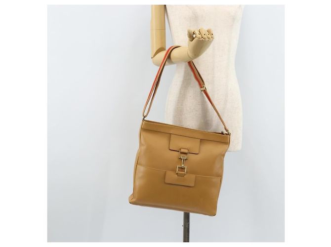 GUCCI Borsa a Spalla Jackie Sherry in Pelle Marrone Oro 001 4094 Auth 172211 Rosso D'oro - vista 24