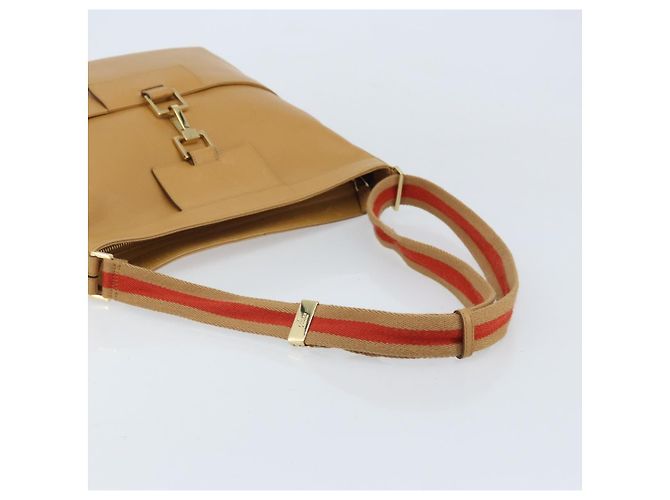 GUCCI Borsa a Spalla Jackie Sherry in Pelle Marrone Oro 001 4094 Auth 172211 Rosso D'oro - vista 7