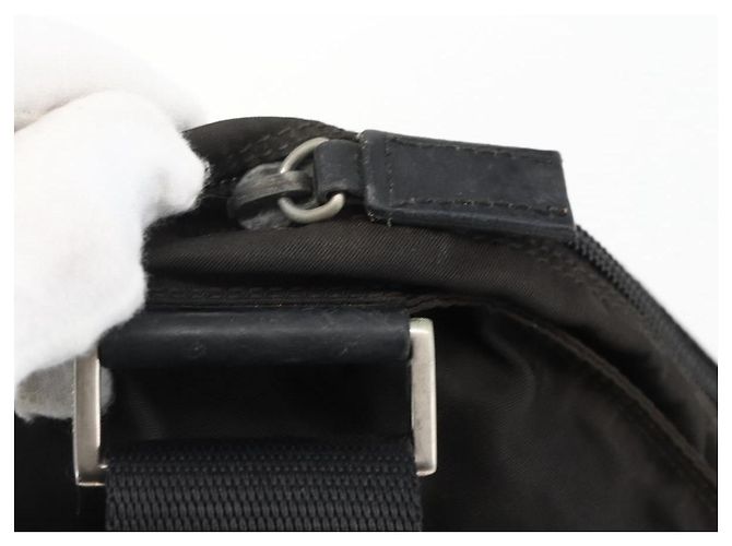 Borsa a Spalla PRADA Nylon Nero Argento Autentica 170378 - vista 10
