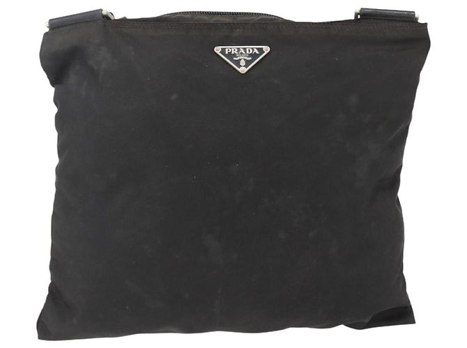 Borsa a Spalla PRADA Nylon Nero Argento Autentica 170378 - vista 13