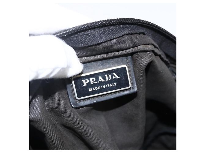 Borsa a Spalla PRADA Nylon Nero Argento Autentica 170378 - vista 19