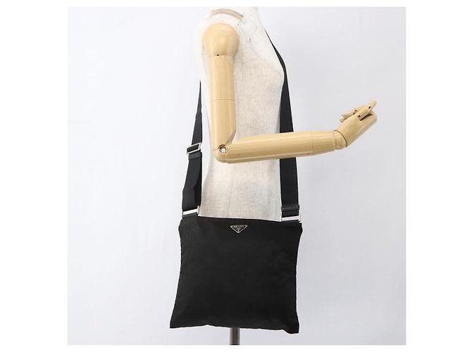 Borsa a Spalla PRADA Nylon Nero Argento Autentica 170378 - vista 22