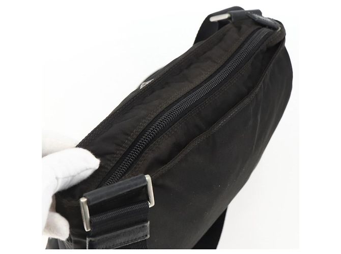 Borsa a Spalla PRADA Nylon Nero Argento Autentica 170378 - vista 6