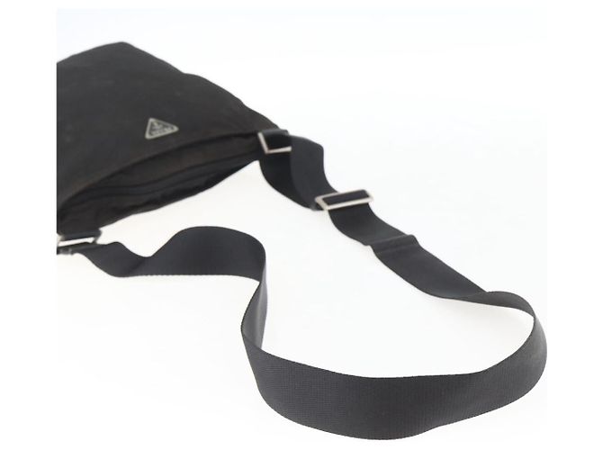Borsa a Spalla PRADA Nylon Nero Argento Autentica 170378 - vista 7