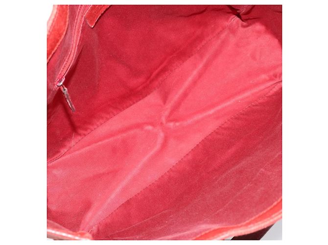 Borsa a mano in tela GG Gucci Rossa Argento 113017 Auth 172168 - vista 10