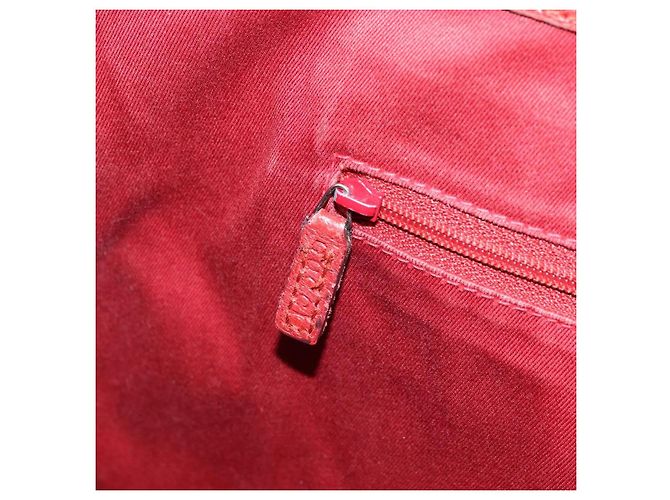 Borsa a mano in tela GG Gucci Rossa Argento 113017 Auth 172168 - vista 20