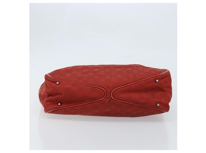 Borsa a mano in tela GG Gucci Rossa Argento 113017 Auth 172168 - vista 5