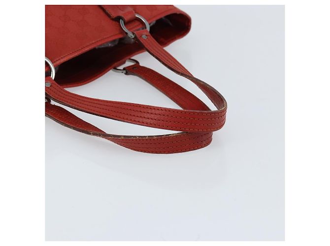 Borsa a mano in tela GG Gucci Rossa Argento 113017 Auth 172168 - vista 7