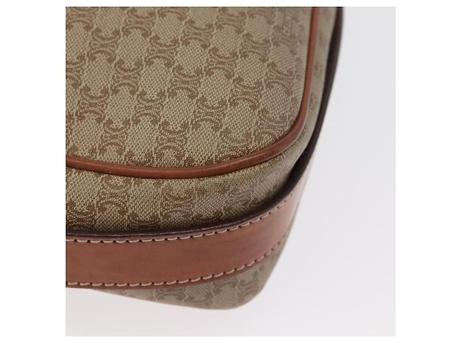 Céline Borsa a spalla in tela Macadam CELINE in pelle PVC beige oro Auth 172225 D'oro - vista 14