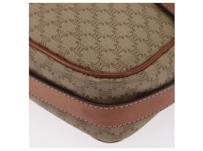 Céline Borsa a spalla in tela Macadam CELINE in pelle PVC beige oro Auth 172225 D'oro - vista 15