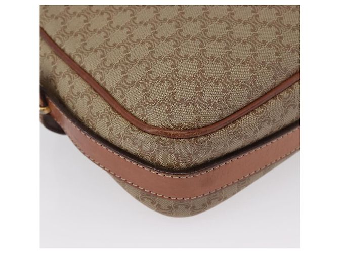 Céline Borsa a spalla in tela Macadam CELINE in pelle PVC beige oro Auth 172225 D'oro - vista 16