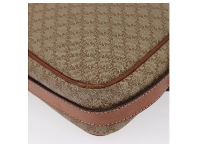 Céline Borsa a spalla in tela Macadam CELINE in pelle PVC beige oro Auth 172225 D'oro - vista 17