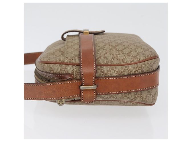 Céline Borsa a spalla in tela Macadam CELINE in pelle PVC beige oro Auth 172225 D'oro - vista 4