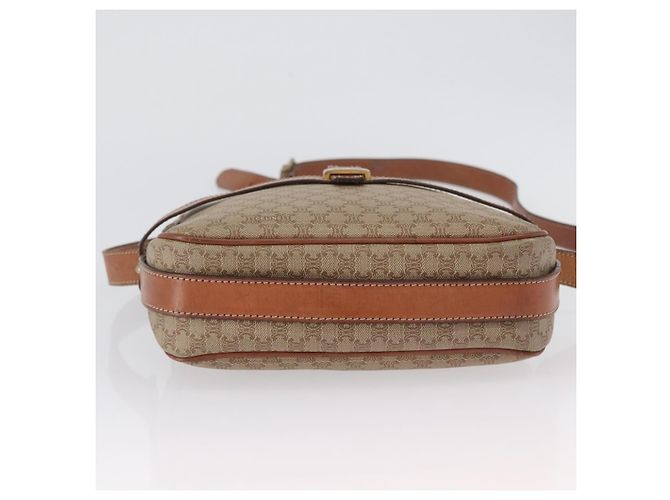 Céline Borsa a spalla in tela Macadam CELINE in pelle PVC beige oro Auth 172225 D'oro - vista 5