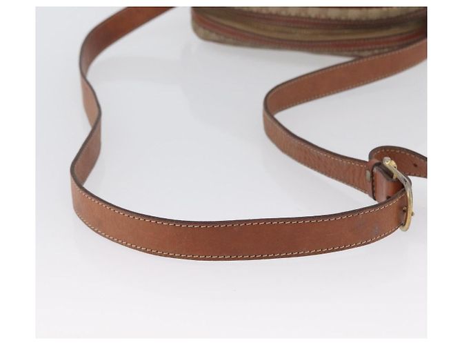 Céline Borsa a spalla in tela Macadam CELINE in pelle PVC beige oro Auth 172225 D'oro - vista 7
