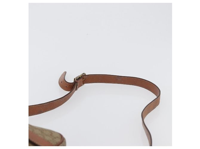 Céline Borsa a spalla in tela Macadam CELINE in pelle PVC beige oro Auth 172225 D'oro - vista 8