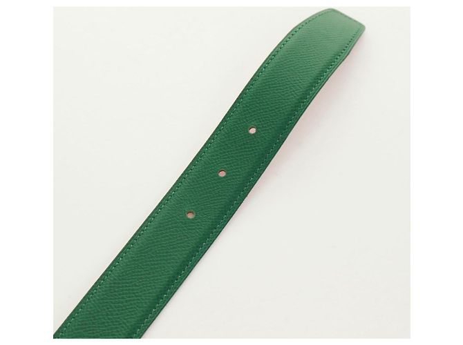 Hermès Cinturón HERMES Constance H de cuero 31,5"" Verde Rojo Auth 171197V Roja - vista 7