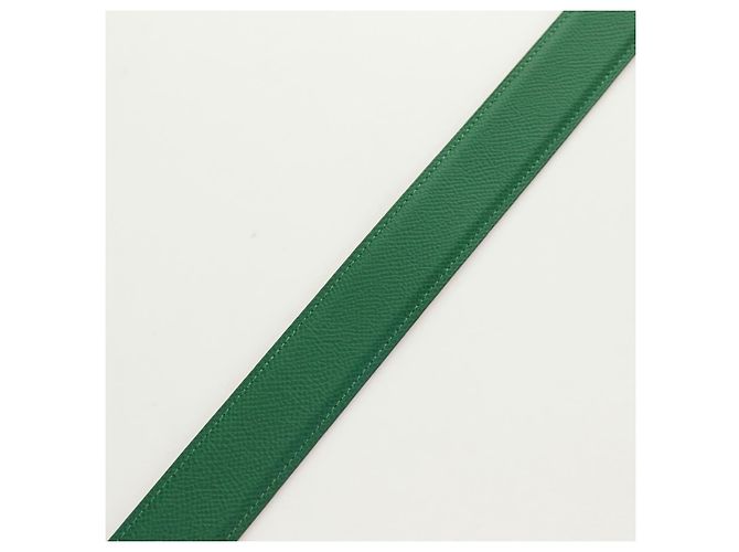 Hermès Cinturón HERMES Constance H de cuero 31,5"" Verde Rojo Auth 171197V Roja - vista 8