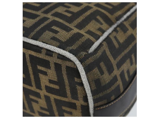 FENDI Zucca Canvas Kosmetiktasche Schwarz Braun Gold Auth ep13520 Golden - Ansicht 15