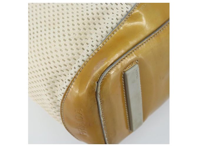 PRADA Borsa a Mano in Tela Bianca e Argento Auth bs33443 Bianco - vista 14