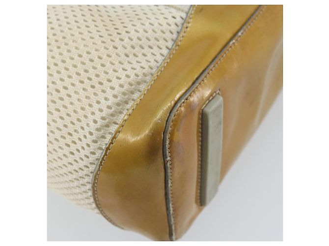 PRADA Borsa a Mano in Tela Bianca e Argento Auth bs33443 Bianco - vista 16