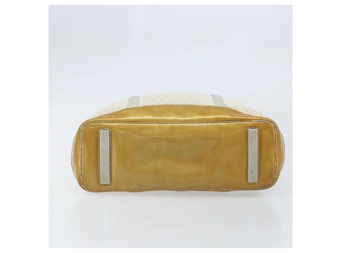 PRADA Borsa a Mano in Tela Bianca e Argento Auth bs33443 Bianco - vista 5