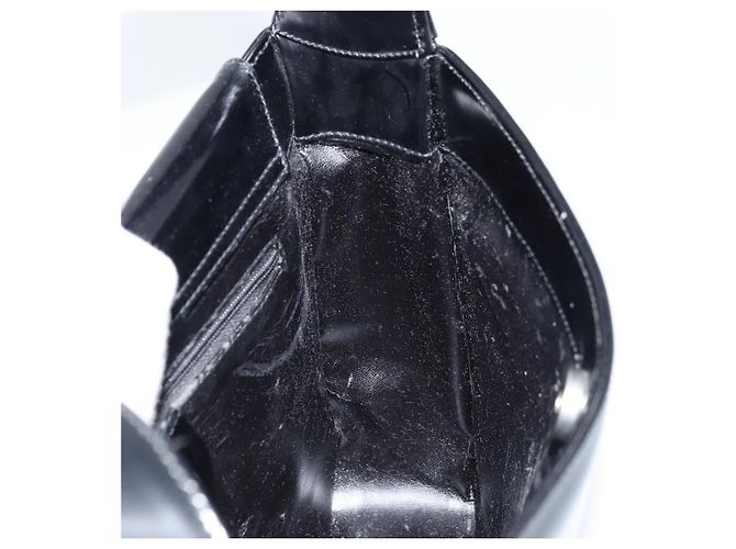 Borsa a Spalla GUCCI Pelle Verniciata Nera Argento 000 1186 0506 Auth ep13558 - vista 18