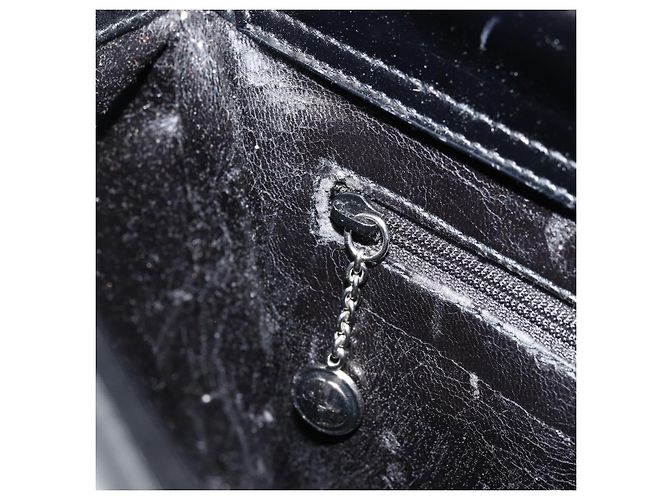 Borsa a Spalla GUCCI Pelle Verniciata Nera Argento 000 1186 0506 Auth ep13558 - vista 20