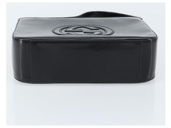 Borsa a Spalla GUCCI Pelle Verniciata Nera Argento 000 1186 0506 Auth ep13558 - vista 5