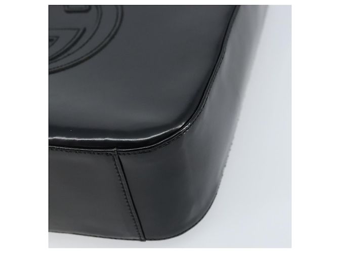 Borsa a Spalla GUCCI Pelle Verniciata Nera Argento 000 1186 0506 Auth ep13558 - vista 9