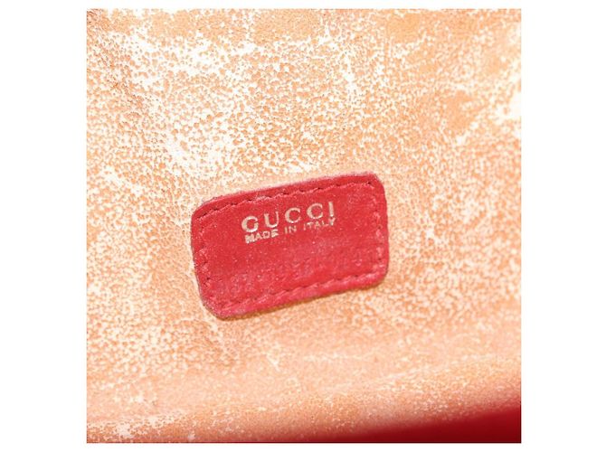 Borsa a mano Vanity in pelle rossa e oro GUCCI 032 1956 0141 Auth 173470 Rosso D'oro - vista 12