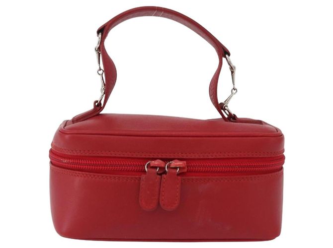 Borsa a mano Vanity in pelle rossa e oro GUCCI 032 1956 0141 Auth 173470 Rosso D'oro - vista 13
