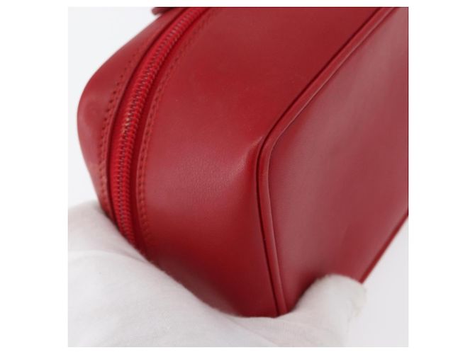 Borsa a mano Vanity in pelle rossa e oro GUCCI 032 1956 0141 Auth 173470 Rosso D'oro - vista 14
