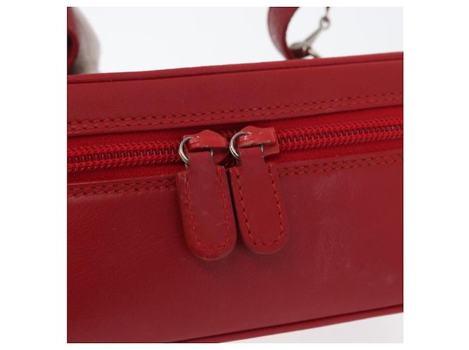 Borsa a mano Vanity in pelle rossa e oro GUCCI 032 1956 0141 Auth 173470 Rosso D'oro - vista 18