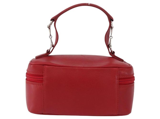 Borsa a mano Vanity in pelle rossa e oro GUCCI 032 1956 0141 Auth 173470 Rosso D'oro - vista 2