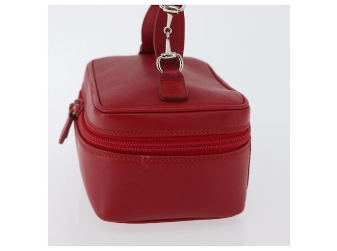 Borsa a mano Vanity in pelle rossa e oro GUCCI 032 1956 0141 Auth 173470 Rosso D'oro - vista 3