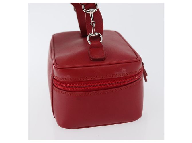 Borsa a mano Vanity in pelle rossa e oro GUCCI 032 1956 0141 Auth 173470 Rosso D'oro - vista 4