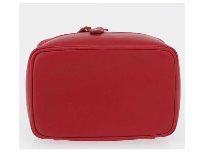 Borsa a mano Vanity in pelle rossa e oro GUCCI 032 1956 0141 Auth 173470 Rosso D'oro - vista 5