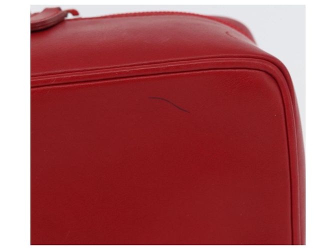 Borsa a mano Vanity in pelle rossa e oro GUCCI 032 1956 0141 Auth 173470 Rosso D'oro - vista 6