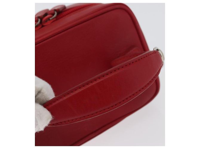 Borsa a mano Vanity in pelle rossa e oro GUCCI 032 1956 0141 Auth 173470 Rosso D'oro - vista 8