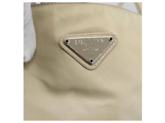 PRADA Borsa a mano in nylon avorio argento Auth LNZ228 Crudo - vista 17