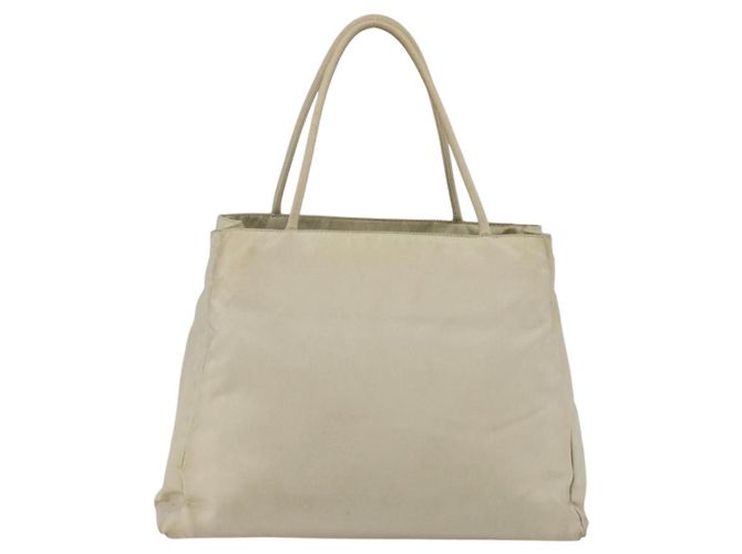 PRADA Borsa a mano in nylon avorio argento Auth LNZ228 Crudo - vista 2