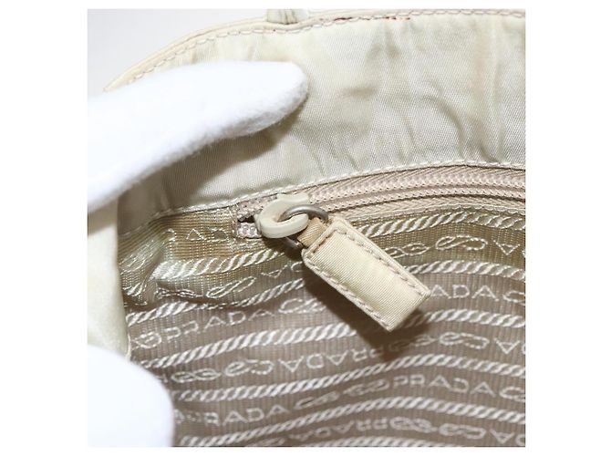 PRADA Borsa a mano in nylon avorio argento Auth LNZ228 Crudo - vista 21