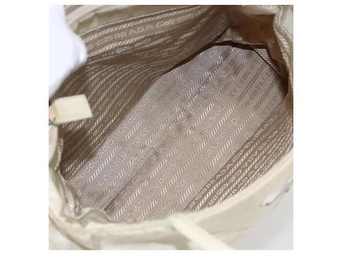 PRADA Borsa a mano in nylon avorio argento Auth LNZ228 Crudo - vista 24