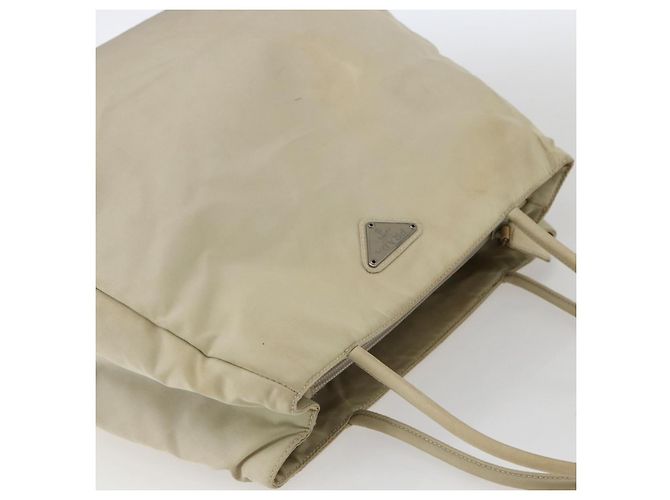 PRADA Borsa a mano in nylon avorio argento Auth LNZ228 Crudo - vista 6