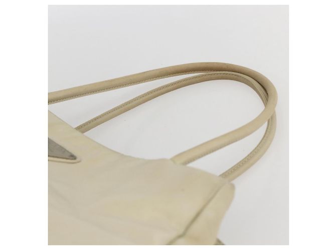 PRADA Borsa a mano in nylon avorio argento Auth LNZ228 Crudo - vista 8