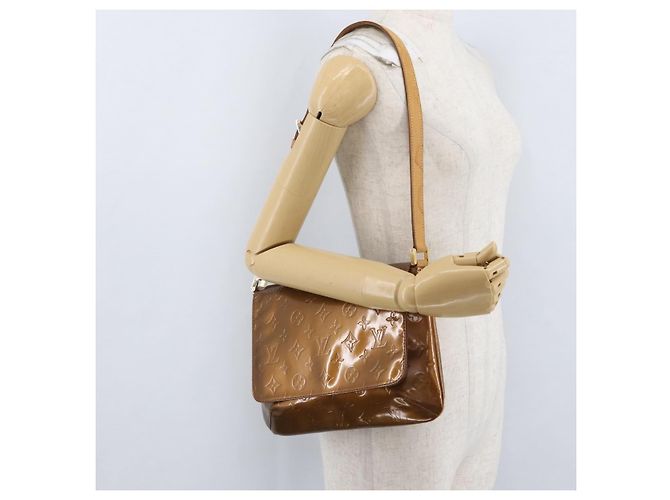 LOUIS VUITTON Borsa Thompson Street Monogram Vernis Bronzo M91124 LV Auth 172115 - vista 23