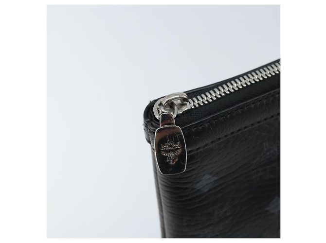 MCM Logogram Vicetos Tasche aus PVC-Leder MCM ~ Loveless Schwarz Silber Auth kk620 - Ansicht 13